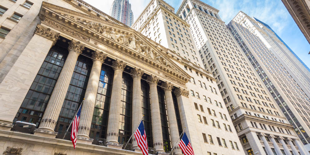 Exterior of the New York Stock Exchange in the Financial District