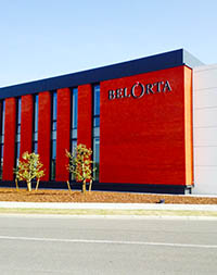 The BelOrta fruit and vegetable auction building in Mechelen, near Brussels
