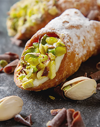 Pistachio cannoli