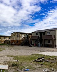 Houses in Langa township in Cape Town, South Africa