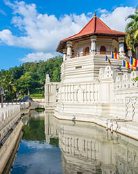 Temple of the tooth in Kandy, Sri-Lanka
