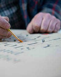 Headstone engraving