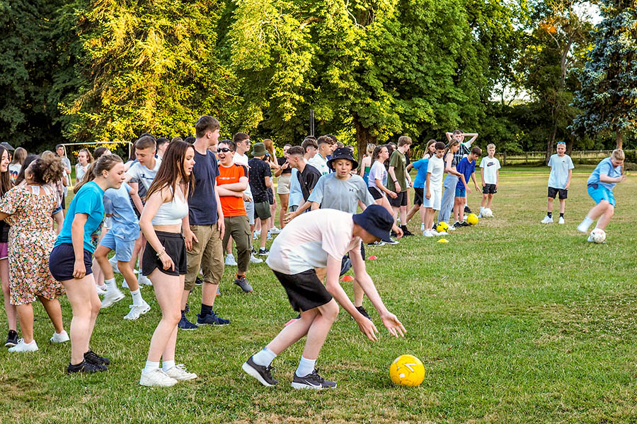 St Joseph group enjoying on-site activities at the Chateau