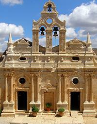 Outside the Arkadi Monastery