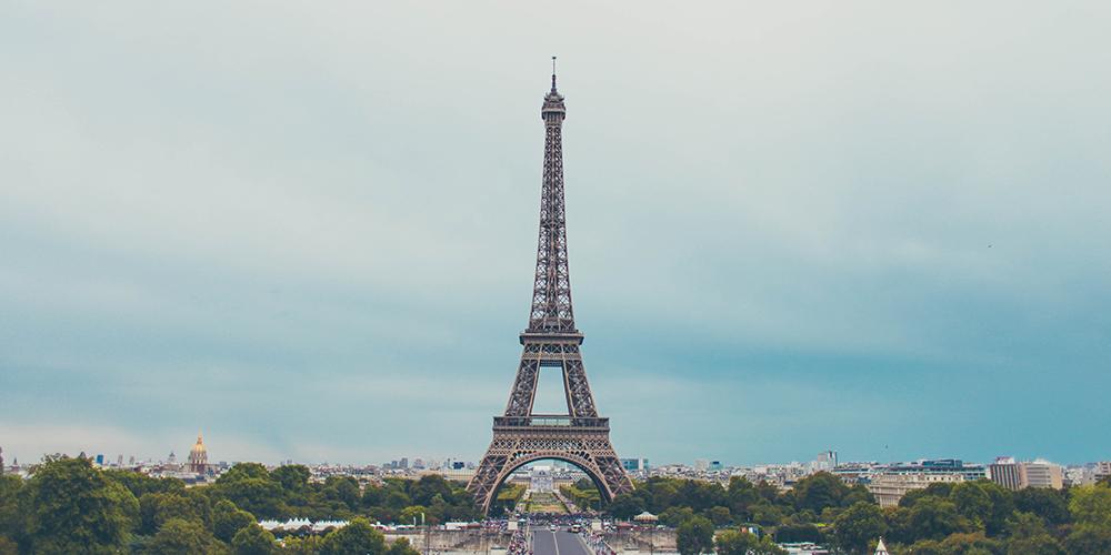 View across to the Eiffel Tower