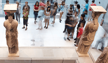 Students at the Acropolis Museum, Athens