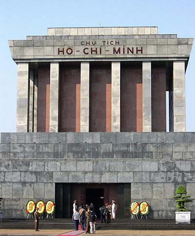 Ho chi Minh mausoleum complex in Hanoi Vietnam