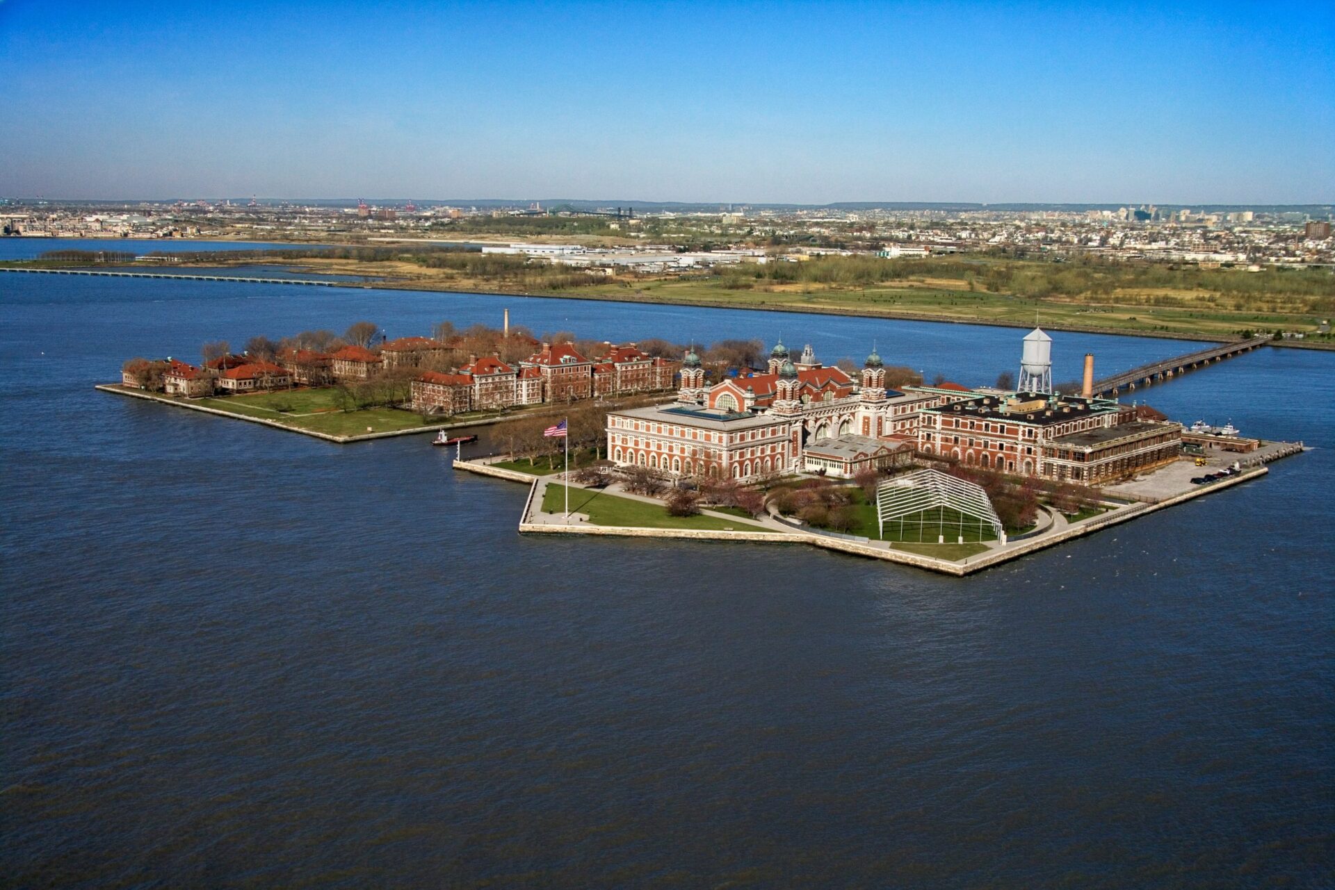 Aerial,View,Of,Ellis,Island,,New,York,City.