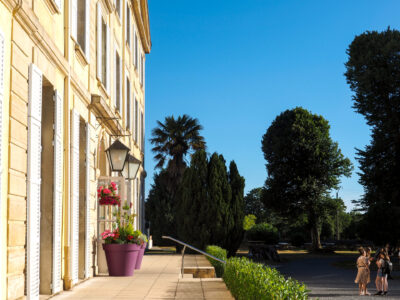 Entrance to the Chateau du Molay in Normandy