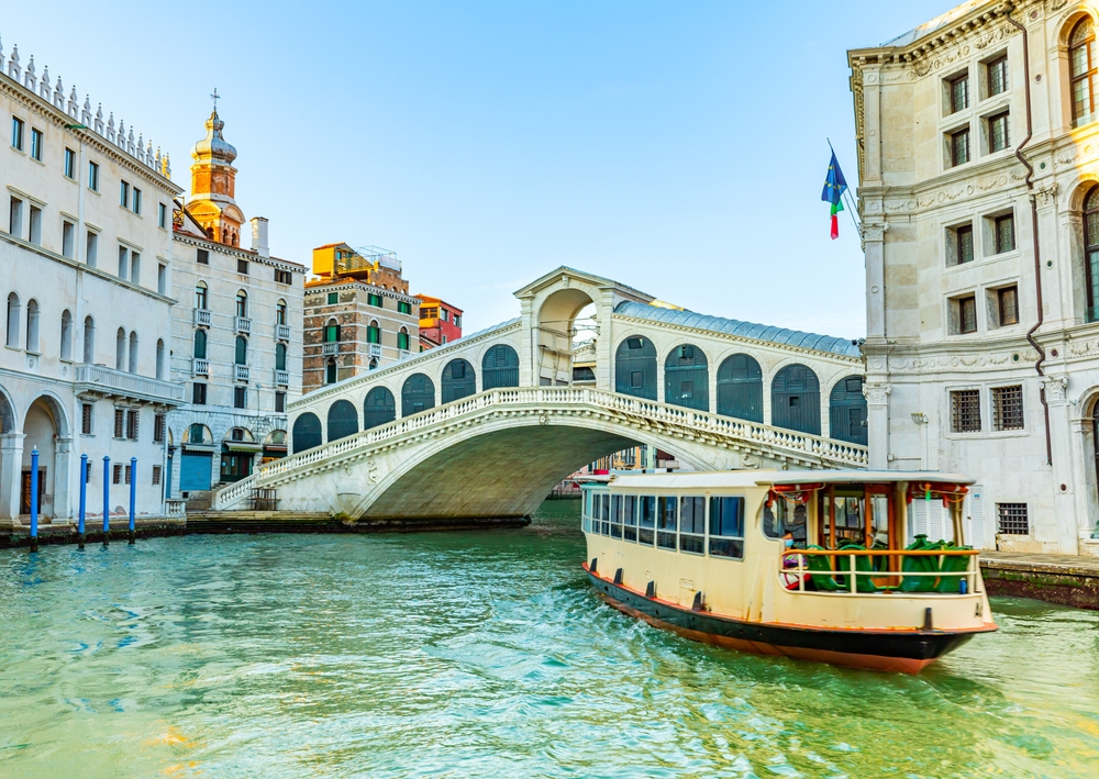 Vaporetto on the Grand Canal in Venice