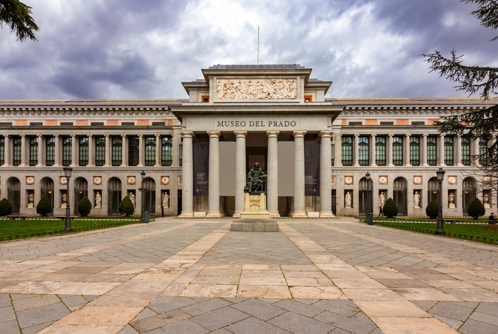 The entrance to the Prado Museum in Madrid