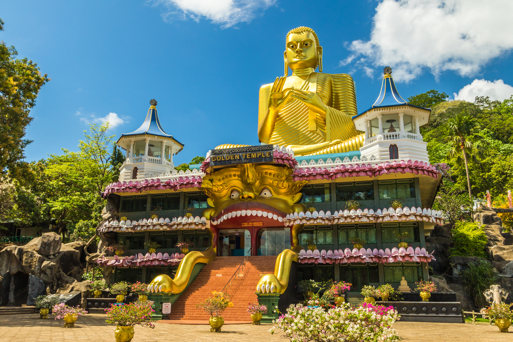 The Golden Temple in Dambulla Sri Lanka