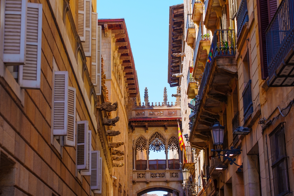 The Gothic Quarter in Barcelona