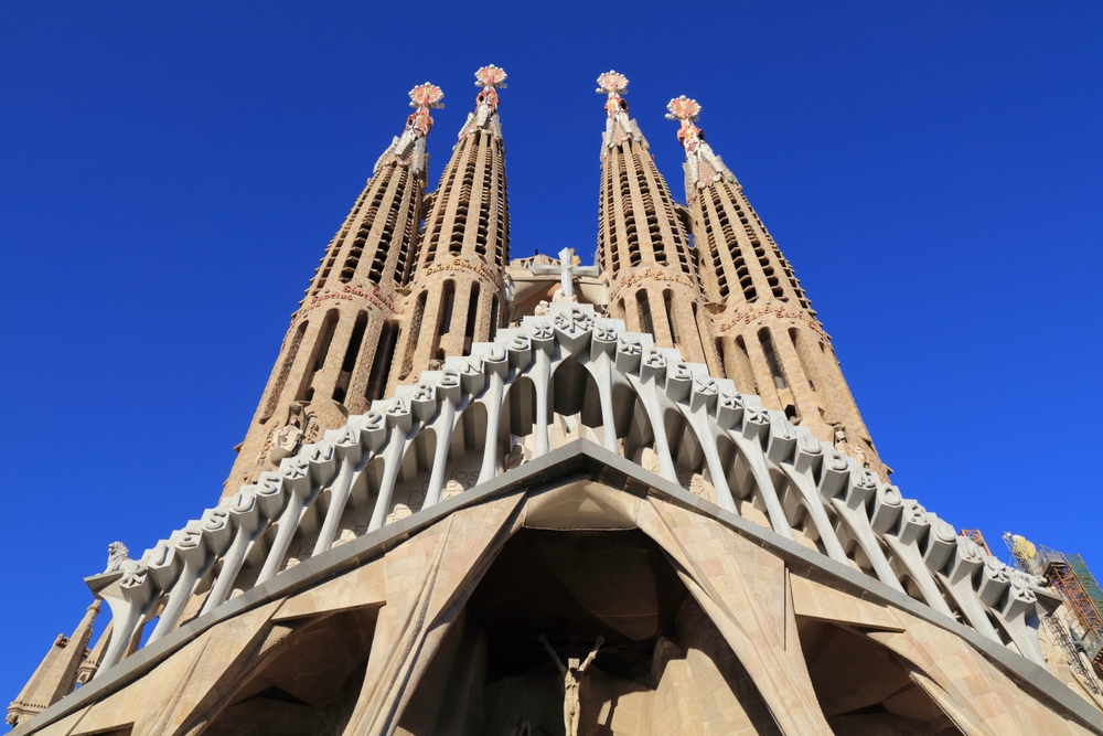 Gaudi's famous Sagarada Familia in Barcelona