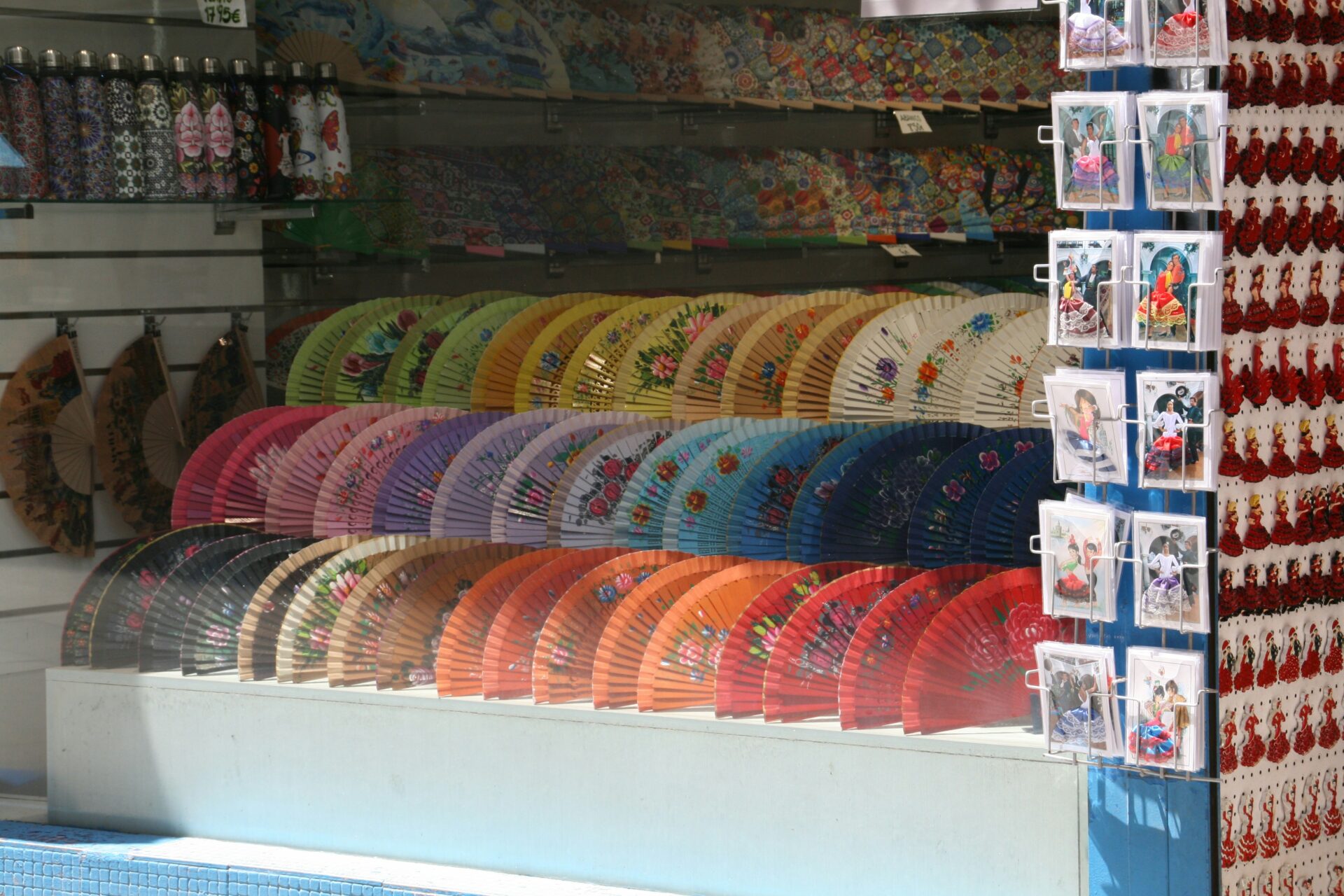 Spanish fans in a shop