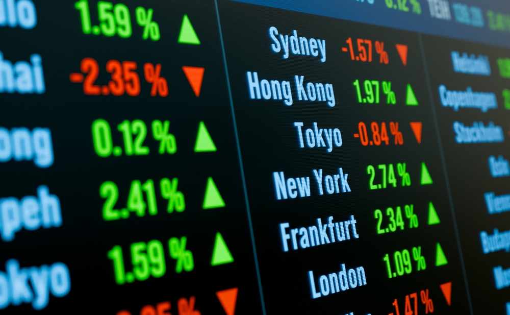 Stock exchange screen