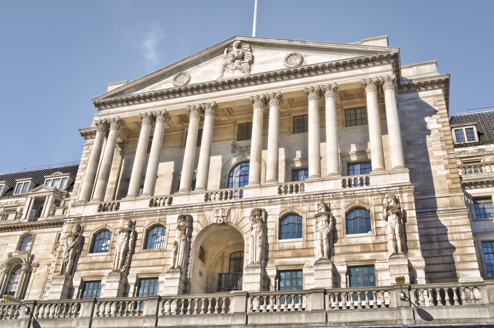 Exterior of the Bank on England in London