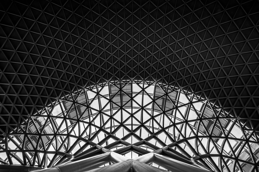 Modern architecture at King's Cross Station in London