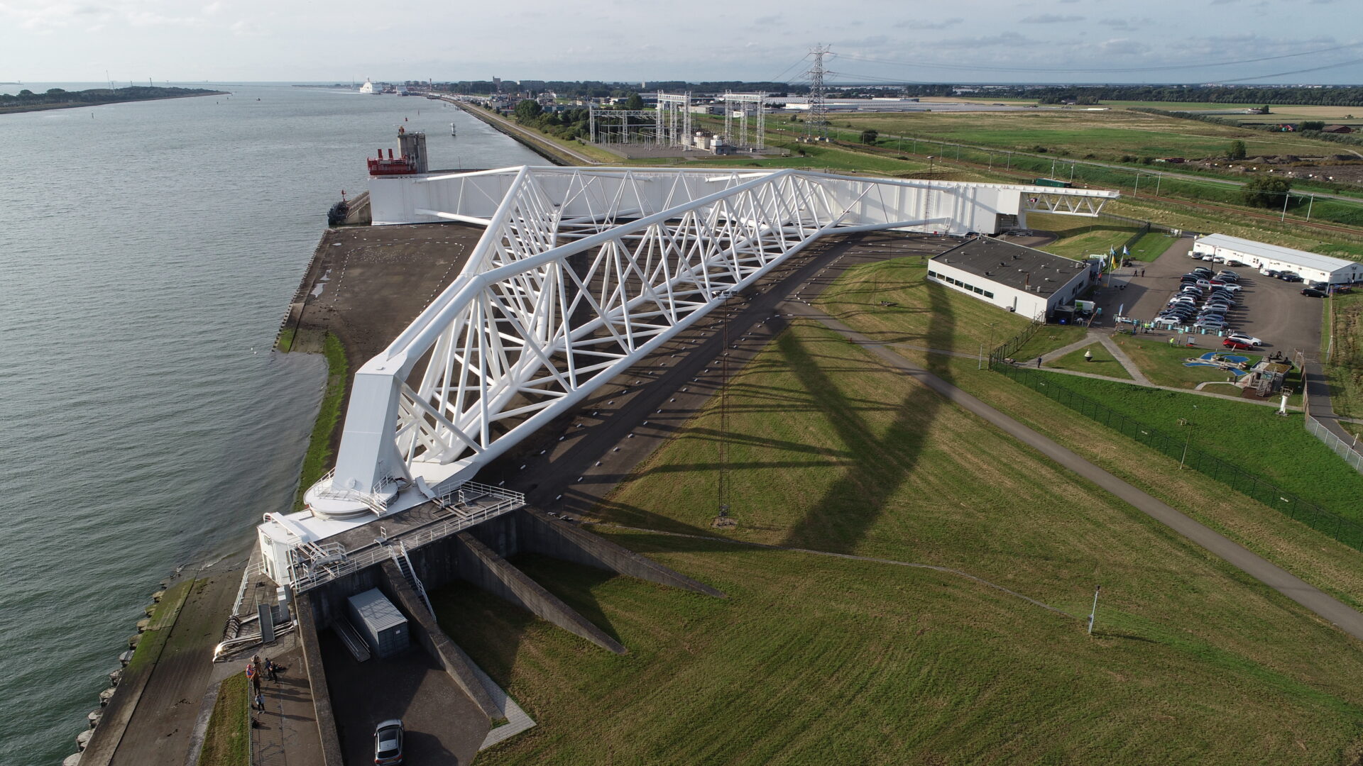 Aerial view of Keringhuis Storm Surge Barrier