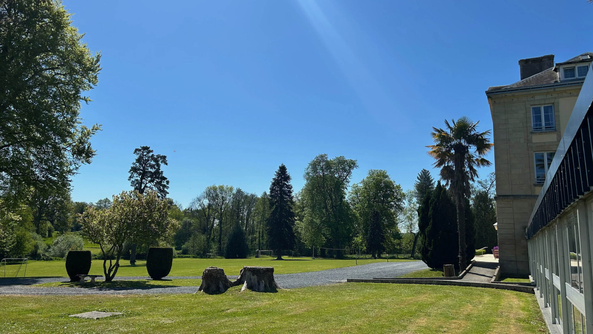The Chateau du Molay parkland in the sunshine