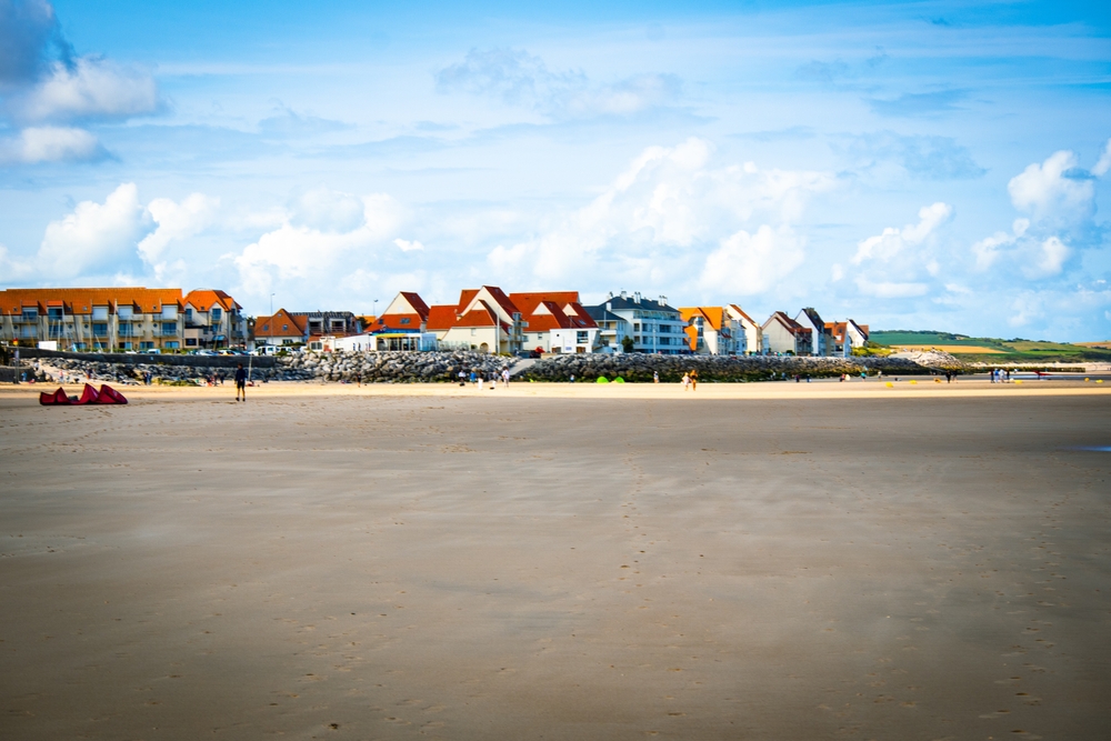Traditional houses by the sea on the Opal Coast