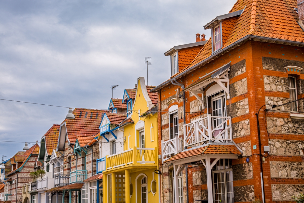 Colourful houses in Le Touquet on the Opal Coast