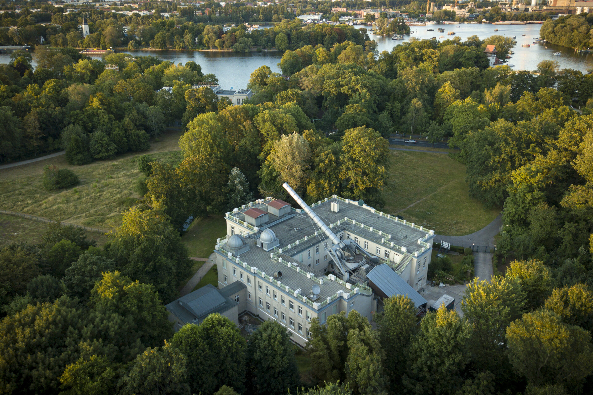 Aerial view of the Archenhold Observatory in Berlin