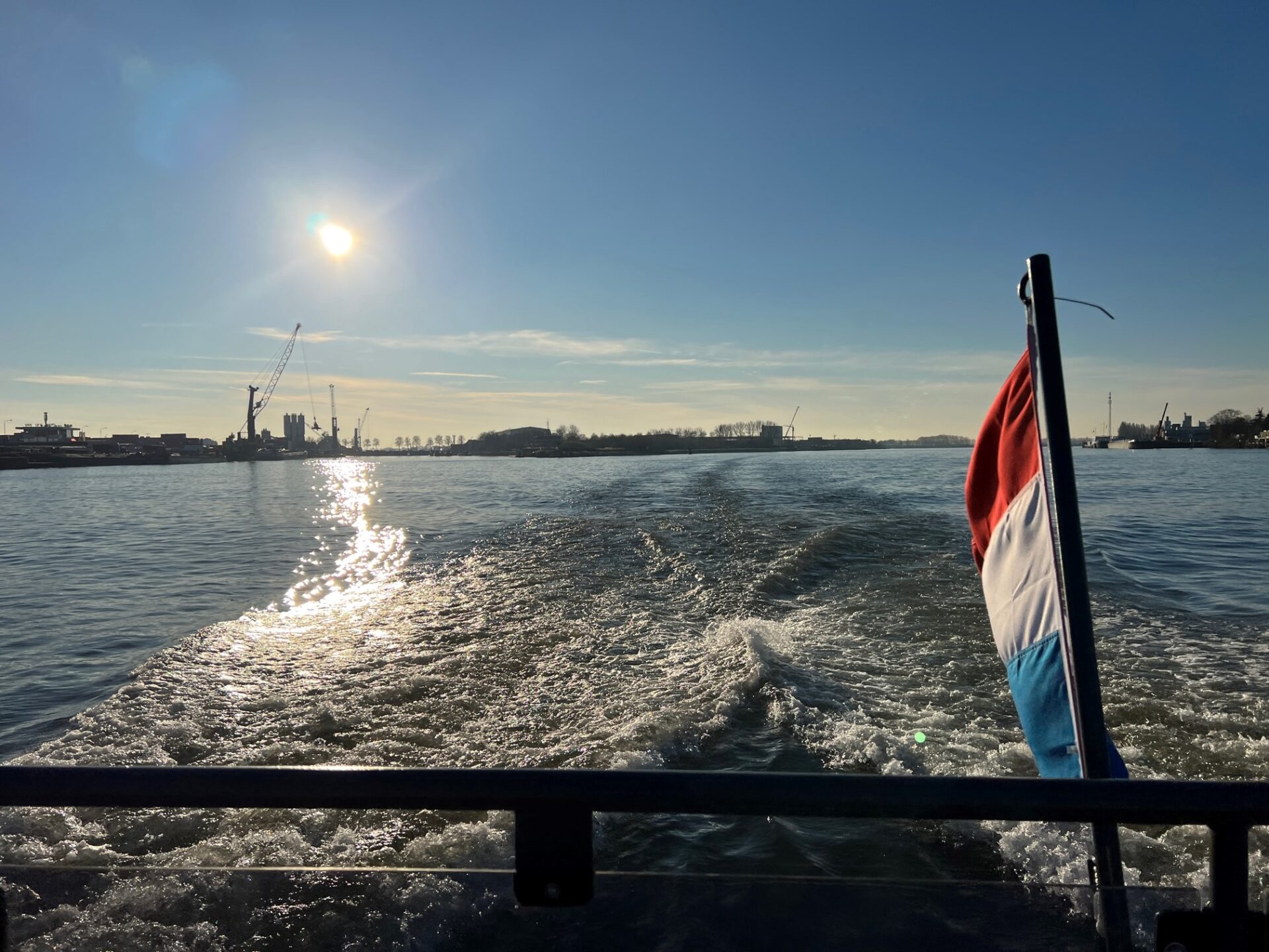 Back of a waterbus in Kinderdijk