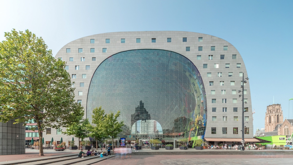 Outside Markthal in Rotterdam
